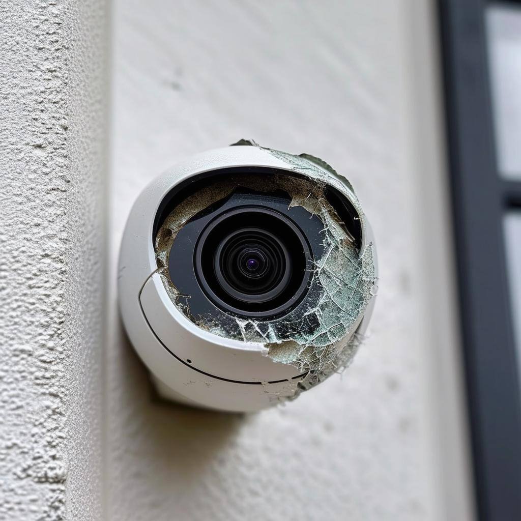 damaged ring security camera